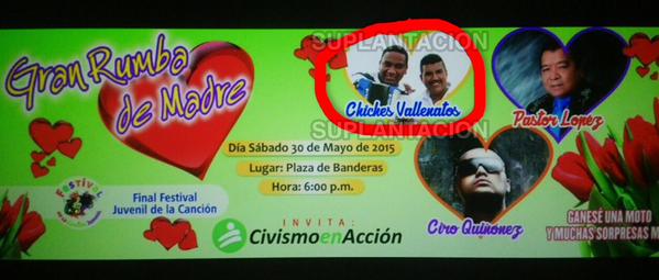 Suplantacion de nombre a los chiches vallenatos en Cucuta