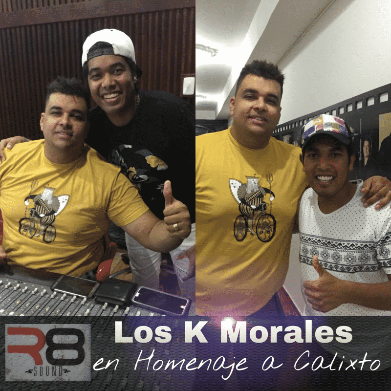 Los K Morales grabando homenaje a Calixto Ochoa