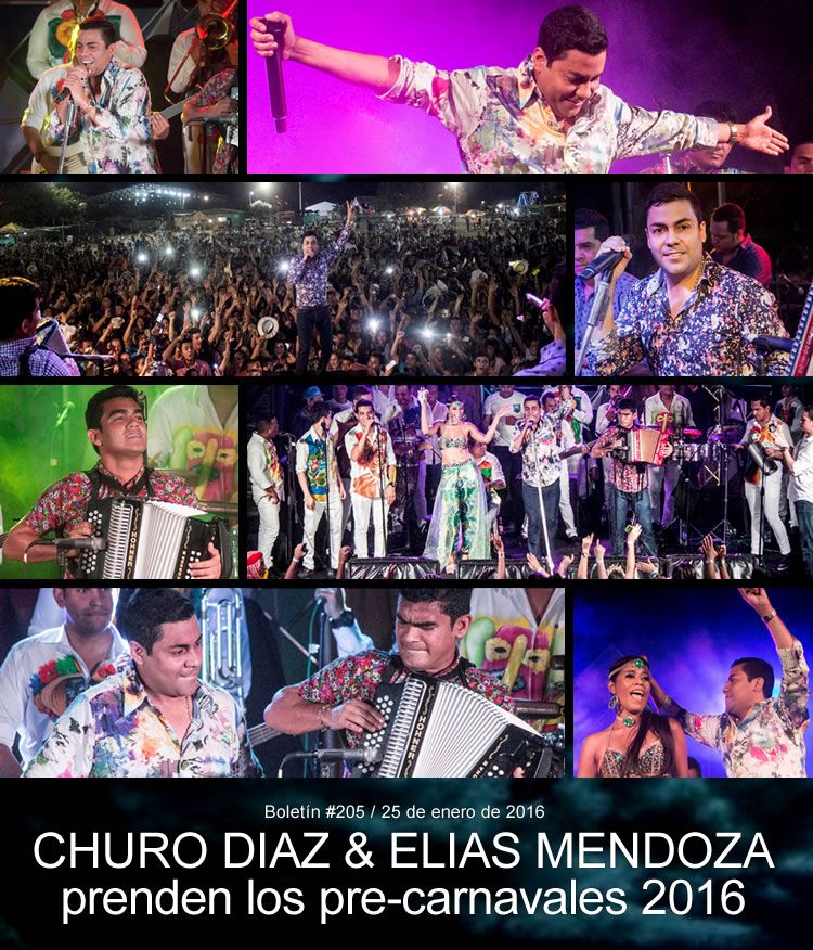 CHURO DIAZ & ELIAS MENDOZA prenden los pre-carnavales 2016