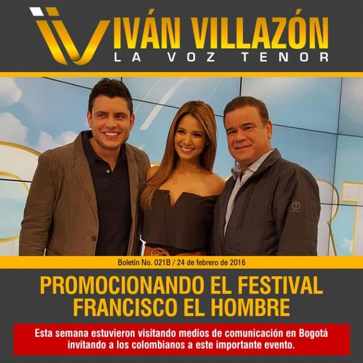 Iván Villazón promociona el Festival Francisco El Hombre