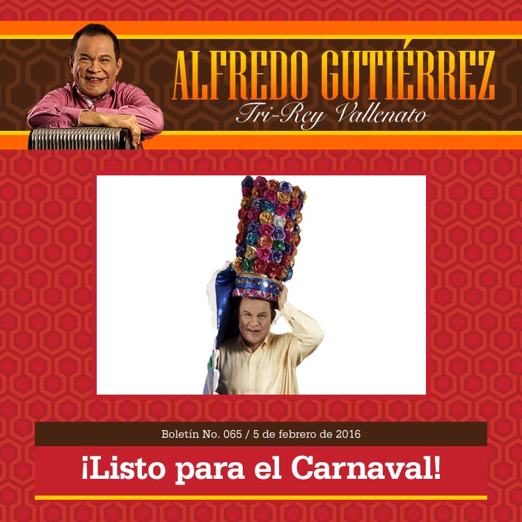 Alfredo Gutierrez listo para el carnaval de barranquilla