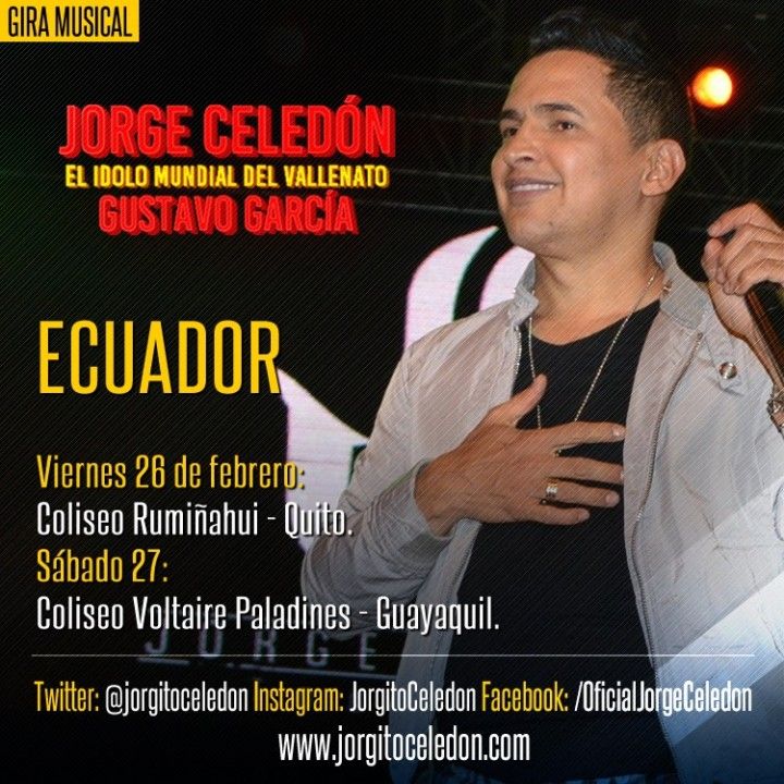 Jorge Celedón, el artista estelar del concierto ‘Cuando los Acordeones lloran’ en Quito y Guayaquil – Ecuador