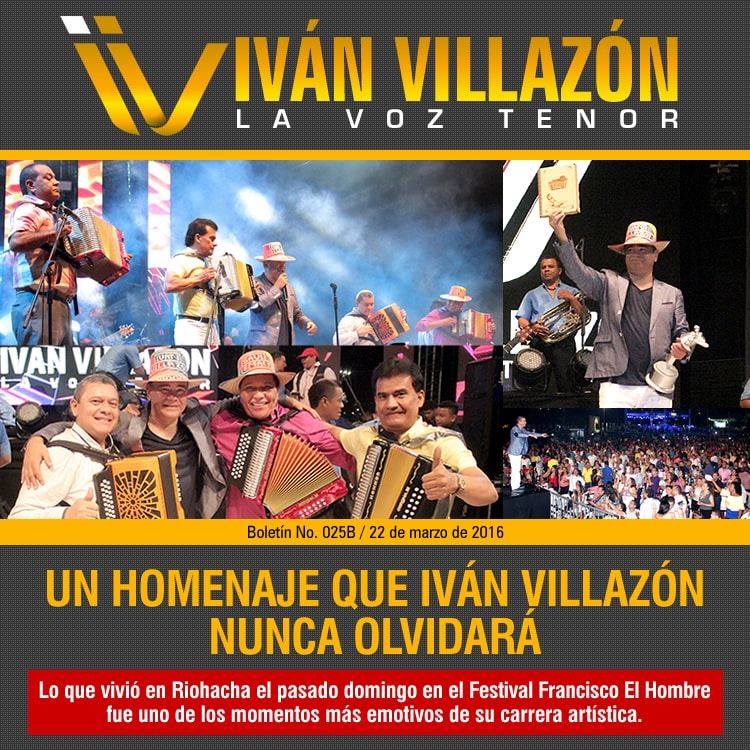 Un homenaje que Iván Villazón nunca olvidará
