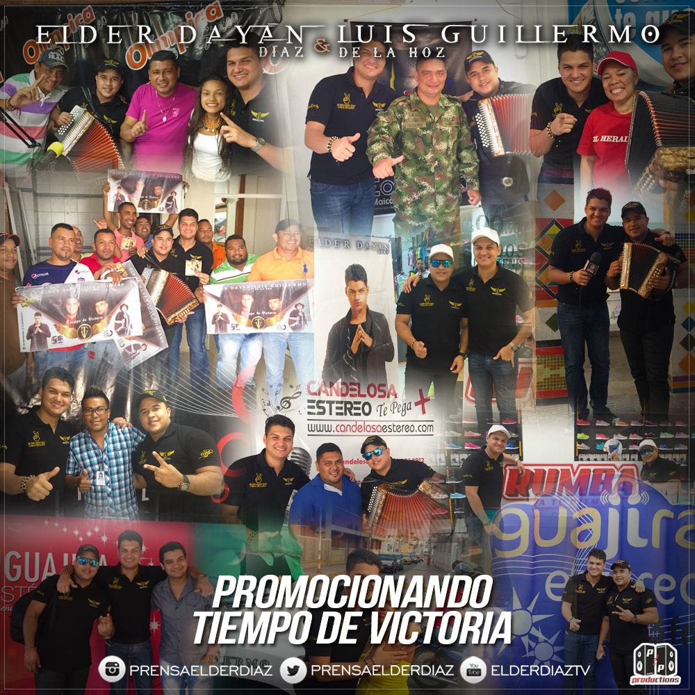 Elder Dayan Diaz y Luis Guillermo promocionando Tiempo de victoria