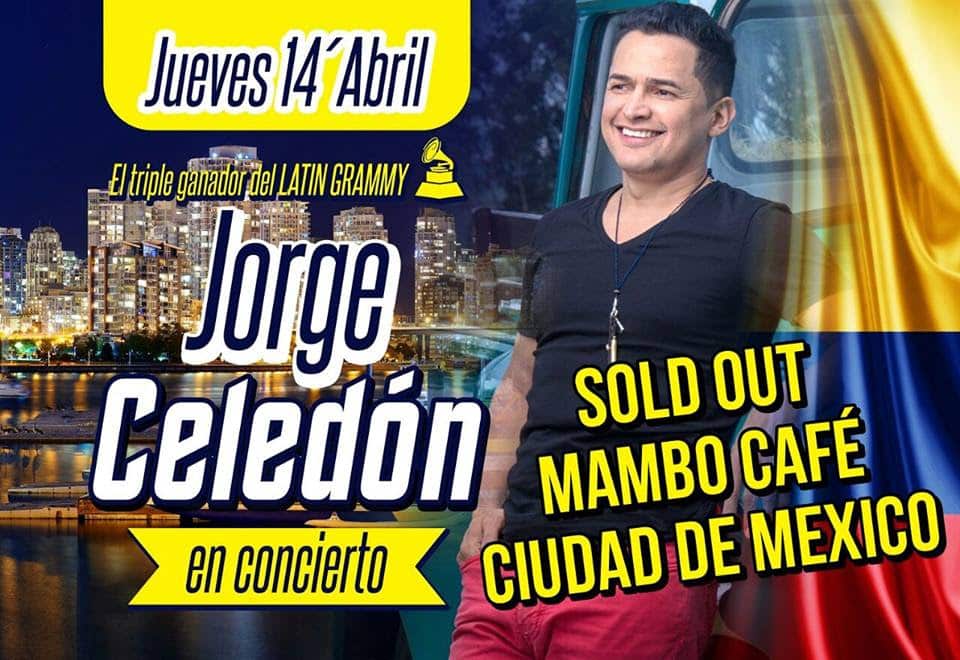 Jorge Celedón agota boletería en Ciudad de México, 48 horas antes de su concierto en México