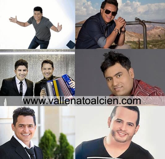 Alex Manga,Silvestre Dangond,Dubán Bayona,Luis Mateus,Jorge Celedon,Nelson Velasquez VALLENATOALCIEN