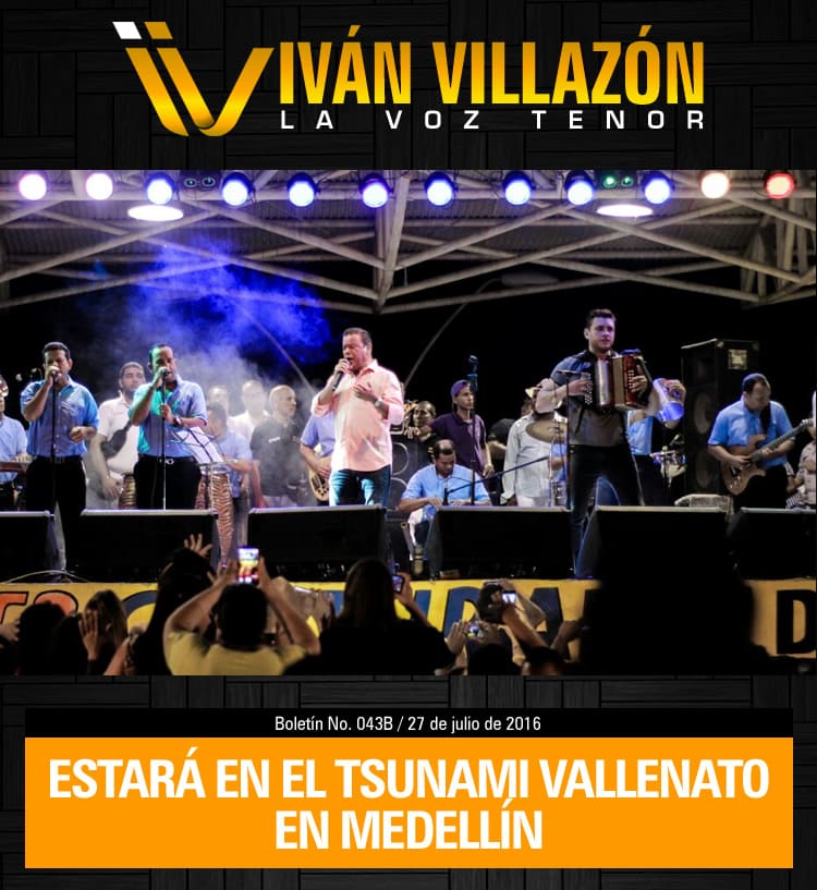 Iván Villazón en el Tsunami Vallenato en Medellín