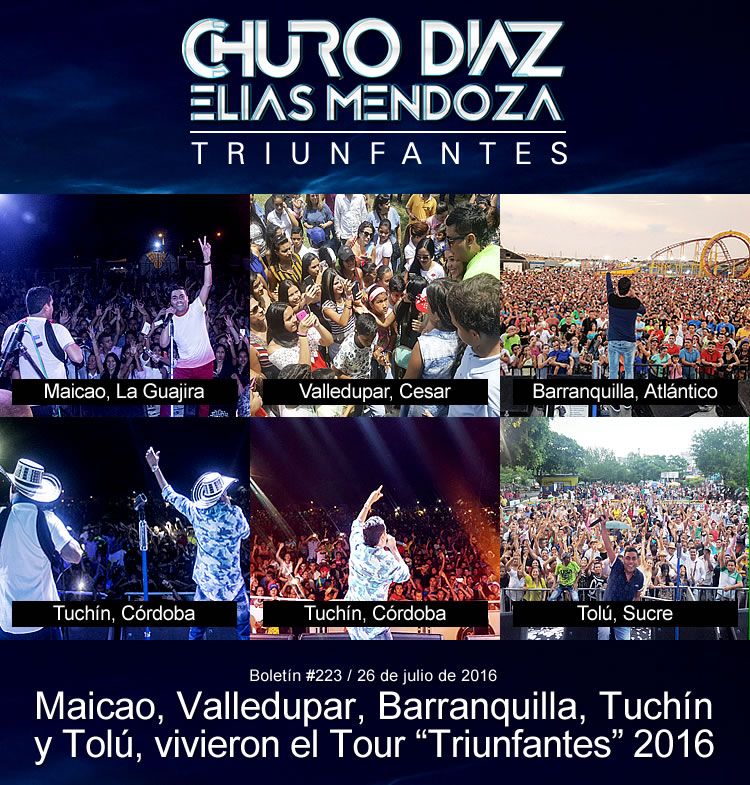 Maicao, Valledupar, Barranquilla, Tuchín y Tolú, vivieron el Tour “Triunfantes” 2016