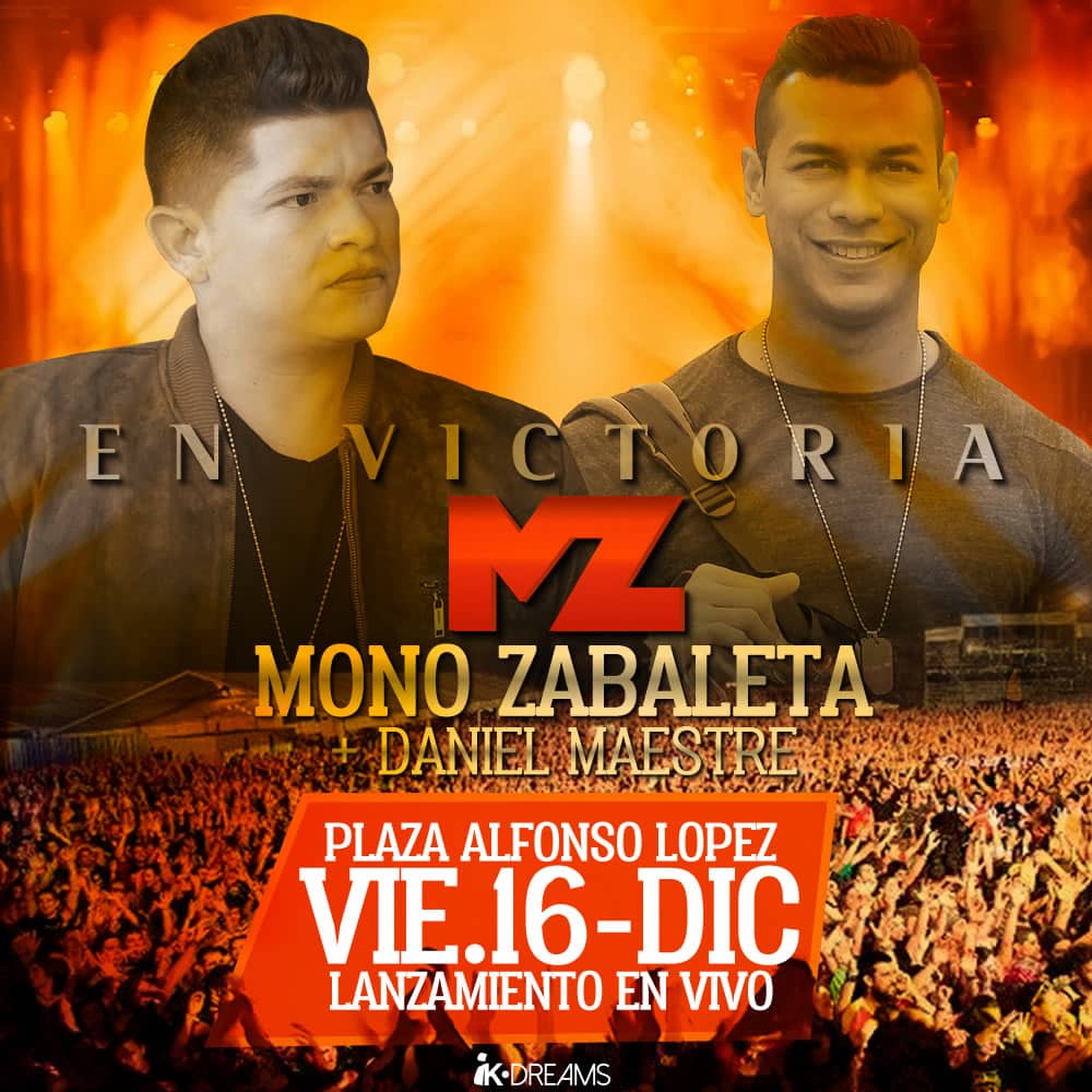 16 de Noviembre lanzamiento en vivo de "En victoria" lo nuevo del Mono Zabaleta y Daniel Maestre