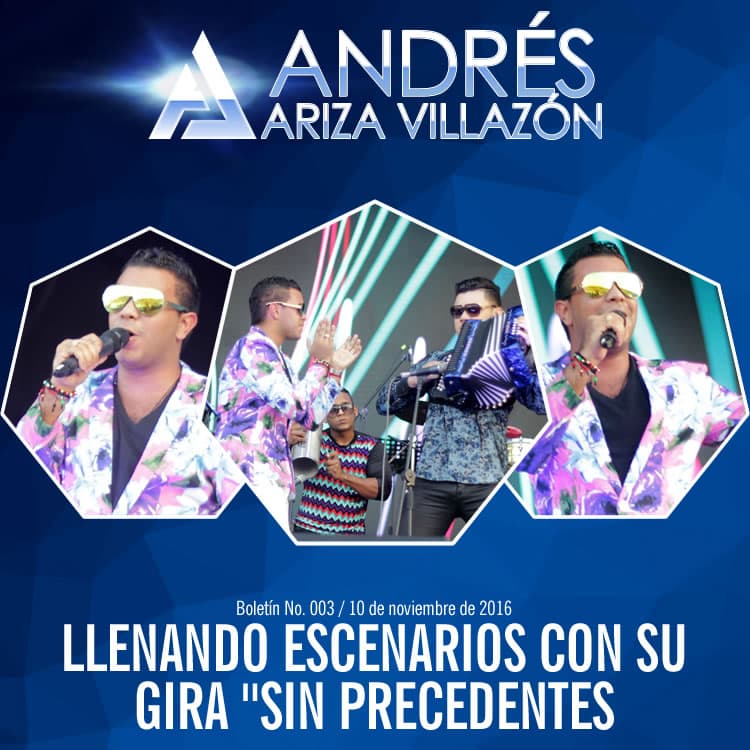 Andrés Ariza Villazón llenando escenarios con su gira “Sin precedentes”