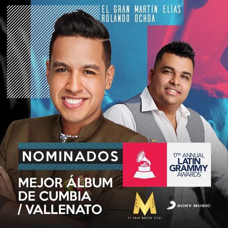 Martín Elías, presente en la 17 entrega anual de Los latin Grammy