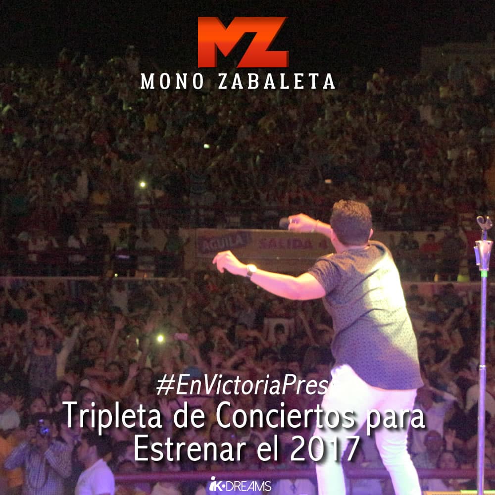 Con tripleta de conciertos inició el Mono Zabaleta el 2017