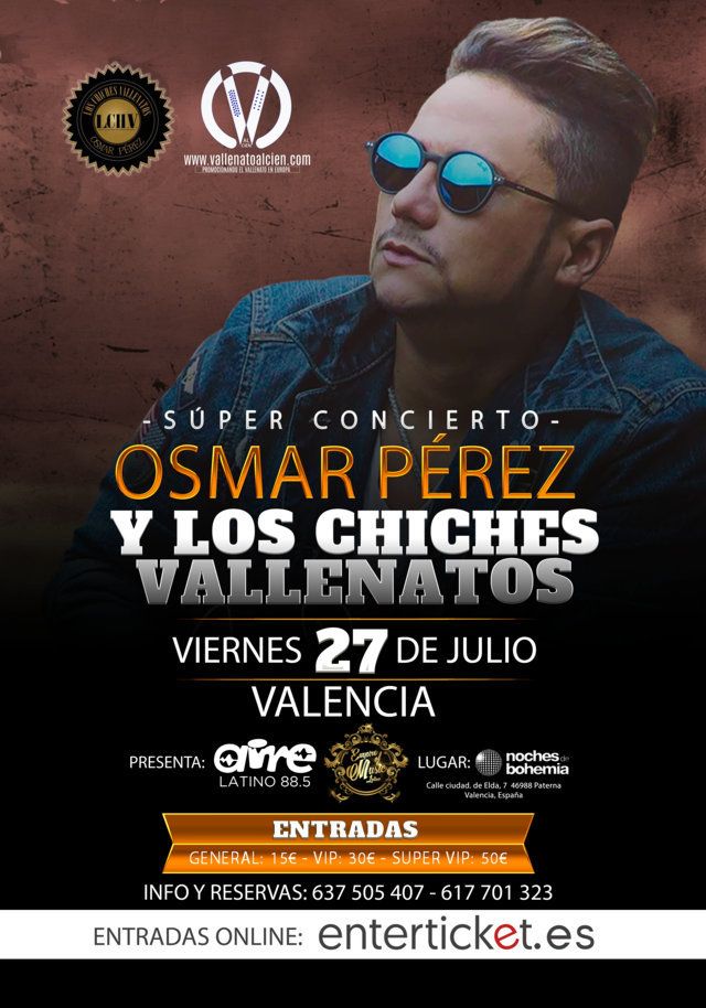 Concierto de Los Chiches Vallenatos en Valencia España