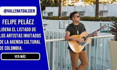 Felipe Pelaéz lidera el listado de los artistas invitados de la agenda cultural de Colombia